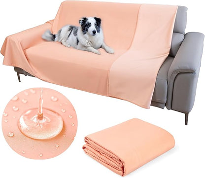 SILLY LEGACY Thin Reversible Waterproof Protective Cover or Liner for Bed or Couch (Queen Size, 96 x 82 inch), for Dogs and Cats, Babies; Incontinence, Dirt, Drool