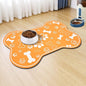 Dog Cat Mat for Food and Water,Rapid Absorbent Pet Feeding Mat, Bone Shaped Dog Placemat Bowl Mat with Rubber Backing,No Stains Pet Food Mats Indoor, Pet Accessories Supplies,Orange 16"×24"