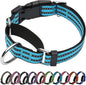 Martingale Dog Collar, Adjustable Nylon Reflective Collar with Buckle No Pull Dog Collar for Small Medium Large Dogs (Blue M)