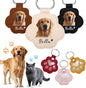 Custom Leather Pet Fur Keychain – Personalized Memorial Keepsake Keyring for Friend, Dog Cat Hair Sympathy Gifts﻿