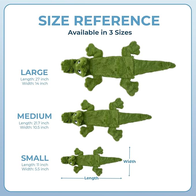 Best Pet Supplies Squeaky Dog Toys with Soft Durable Fabric for Small, Medium and Large Pets Interactive Toy for Indoor Play, Supports Active Biting and Play - 1Wild Duck, Alligator, Large