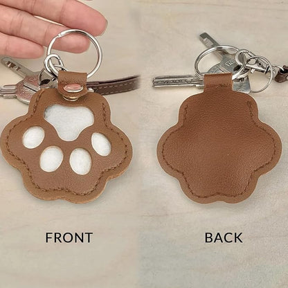 Dog Hair Keychain, Leather Pet Hair Collector Keychains, Pet Fur Keepsake Gift, Paw Charm for Collecting Cat Dogs Fur
