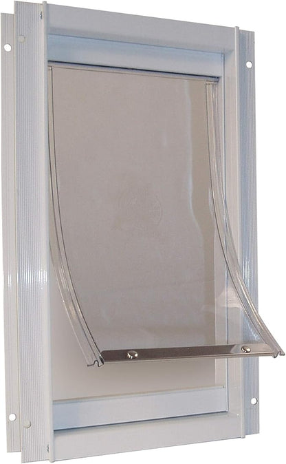 Ideal Pet Products Deluxe Aluminum Pet Door with Telescoping Frame, Extra Large, 10.5" x 15" Flap Size, White