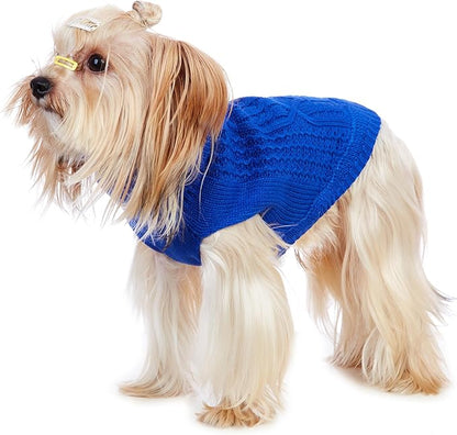 Stretchy Cat Sweater - 17 Colors & 6 Sizes | Snug Winter-Ready Knit for Boy/Girl Cats & Kittens(Dark Blue, Small)