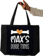 Custom Pet Bag, Custom Dog Mom Gift, Dog Owner Gift, Dog Lover Gift, Gift For Dog Mom, Personalized Dog Tote Bag, Cotton Canvas Tote
