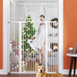71" Extra Tall Cat Gate for Doorway – 28.5"-48.7" Extra Wide Pet Gate with Adjustable Cat Door Wide,Auto Close, Pressure Mounted, Pet Gate for Cats & Small Dogs, Hallway, Stairs, Kitchen