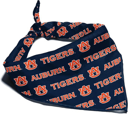 Auburn Tigers Officially Licensed Bandana for Dogs and Cats | Fits Pets Great Gift Idea | Easy-to-Tie (Large, 28")