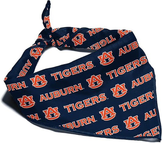 Auburn Tigers Officially Licensed Bandana for Dogs and Cats | Fits Pets Great Gift Idea | Easy-to-Tie (Large, 28")