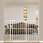 WAOWAO Baby Gate 43.3-52.75" Extra Wide Pressure Mounted Walk Through Swing Auto Close Safety White Metal Toddler Kids Child Dog Pet Puppy for Stairs,Doorways,Kitchen