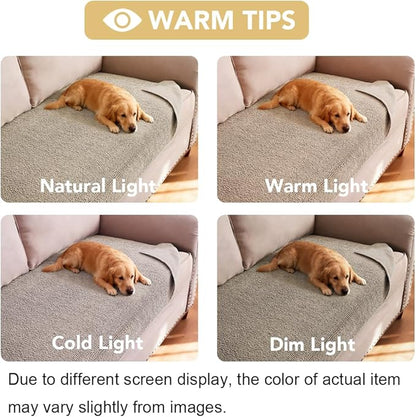 H.VERSAILTEX Non Slip Pet Couch Cover Chenille Dog Bed Protector Thick Soft Sofa Slipcover Pet Friendly Washable Couch Cushion Covers for Pets (30" x 53", Island Fossi)