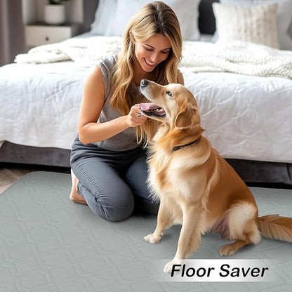 hyha Waterproof Dog Bed Blanket, Soft Pet Blankets, Waterproof Couch Cover for Dogs, Reversible Sofa Covers Washable for Furniture (30x70 Inch, Grey/Beige)