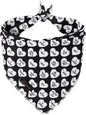 ARING PET Valentine's Day Dog Bandana, Cute Black White Pet Bandanas Scarf Triangle Bibs Handkerchief for Puppy Small Medium Large Boy Girl Dogs-L
