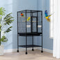 Large Bird Cage, 40.5" H Big Bird Cage with Stand for Parakeets Parrots Conures Lovebird Cockatiel Black
