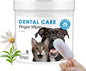Mooncat Dental Finger Wipes for Dogs & Cats - Easy Teeth Cleaning to Remove Plaque, Tartar & Freshen Bad Breath - Gentle Tooth Wipes for Puppy & Kitten Care - 40 Counts