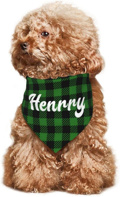 Custom Pet Scarf Personalized Dog Bandana with Name Personalized Add Your Text Bibs Triangle Head Scarfs Gift for Small Medium Large Dogs Cats Baby Puppy Pets Accessories