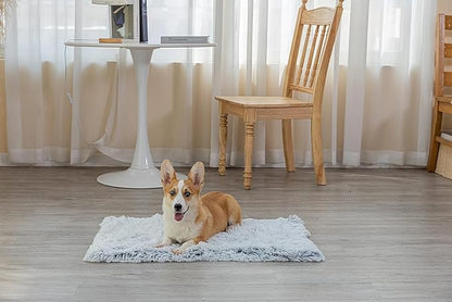 PJYuCien Dog Blankets for Small Dogs Washable - Fluffy Fuzzy Cat Blanket for Couch, Puppy Throw for Furniture with Polyester Fleece, Super Soft Plush for Pet Kitten Doggy, Grey, 24" x 32"