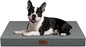 Outdoor Dog Bed for Small Dogs, Waterproof Dog Crate Bed for Medium Dogs Cats, Orthopedic Egg Crate Foam Pet Bed with Washable Removable Oxford Cover, Grey