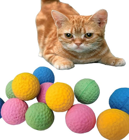 Cat Foam Ball Cat Sponge Ball Toy Soccer Toy (48Pack)