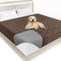 Moonsea Waterproof Blanket Dog Bed Cover with Non-Skid Bottom, Couch Cover for Dogs, Mattress Protector Furniture Protector, Bed Couch Sofa(86" X 82"), Chocolate