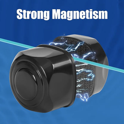 AQUANEAT Aquarium Magnetic Brush, Glass Fish Tank Cleaner, Algae Scraper, Not for Acrylic and Plastic, Large