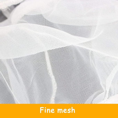 Bird Cage Cover, Breathable Nylon Mesh Seed Catcher Guard, Adjustable Elastic Skirt for Parrot, Budgie, Cockatiel, Prevents Mess, Fits Cage Circumference 55"-87" (140-220cm)