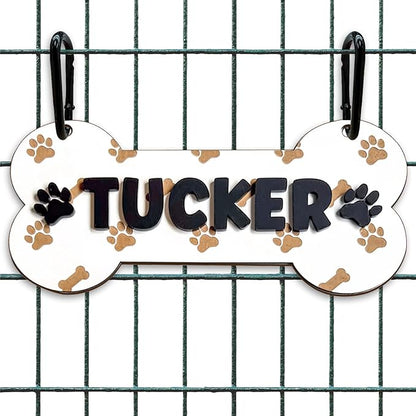 Personalized Dog Crate Sign Custom Dog Kennel Accessories Name Plate Doghouse Sign Decor Gift for Dog Lover