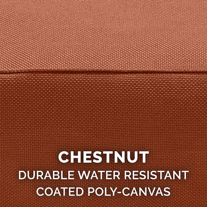 Furhaven Water-Resistant Orthopedic Dog Bed for Medium/Small Dogs w/ Removable Washable Cover, For Dogs Up to 35 lbs - Indoor/Outdoor Logo Print Oxford Polycanvas Mattress - Chestnut, Medium