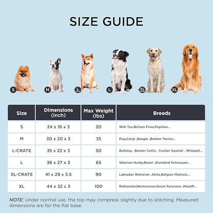 Bedsure Cooling Dog Bed for Medium Dogs - Comfy Flat Puppy Beds with Removable Washable Cover, Orthopedic Egg Crate Foam Pet Mat, Suitable for Pet Up to 30 lbs