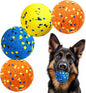 Dog Balls, Indestructible Tennis Balls for Aggressive Chewers, ETPU High-Bounce Floating Fetch Toys for Small & Medium Large Puppies, 4 Pack 2.75''