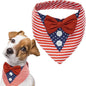 FUAMEY Dog Tuxedo American Flag for Medium Dogs,Dog Formal Suit Dogs Attire Pet Bow Tie Puppy Party Costumes Cat Tux Outfits Pets Bandana Cosplay Adjustable Bowties 4th of July Independence Day M