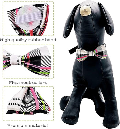 PET SHOW Pet Small Dogs Collar Embellishment Attachment Bow Ties Puppies Cats Collar Charms Accessories Slides Bowties for Birthday Wedding Parties Assorted A Style Pack of 5