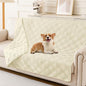 hyha Waterproof Dog Blanket, Reversible Pet Bed Blanket, Soft Sofa Couch Cover for Dogs Washable, Waterproof Pet Couch Covers for Sofa Puppy Cats Furniture Protector(68"x82", Beige/Beige)