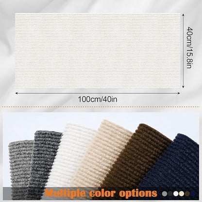 Cat Scratch Furniture Protector - 40" x 15.8" Trimmable Self-Adhesive Cat Claws Scratching Pads, Sisal DIY Climbing Couch Protector for Scratch Post Cats Tree Replacement Indoor (Cream White)
