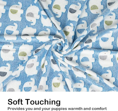 Dono 1 Pack 3 Dog Blankets, Soft Fluffy Fleece Pet Blanket Warm Sleep Mat Paw Print Design Puppy Kitten Throw Blankets Doggy Blanket for Dogs