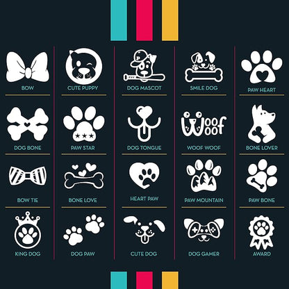 Engraved Pet ID Tags for Cats, Dogs - 4 Color & 5 Shape Options, Personalized w/ 20 Icons, Name, Address, Phone Number - Accessories for Four Legged Friends, Stainless Steel #Heart - Silver