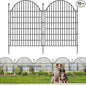 10 Panels No Dig Decorative Garden Fence for Yard, 40in (H) x 23.6ft (L) Rustproof Metal Wire Temporary Dog Fence, Animal Barrier Fencing Patio Panel Border with Temporary Ground Stakes