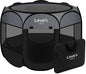 Love's cabin Pet Puppy Dog Playpen, Small Dog Tent Crates Cage Indoor/Outdoor, Portable Playpen for Cat, Foldable Pop Up Dog Kennel Playpen with Carring Case, Removable Zipper Top, Dark Grey
