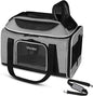 Petskd Top-Expandable Pet Carrier 18x11x11 Inches Delta American United Airline Approved, Soft-Sided Carrier for Small Cats and Dogs with Locking Safety Zippers and Anti-Scratch Mesh(Grey)