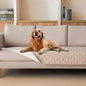gogobunny 100% Double-Sided Waterproof Dog Bed Cover Pet Blanket Sofa Couch Furniture Protector for Puppy Large Dog Cat, Reversible (30x90 Inch (Pack of 1), Dark Beige/Light Beige)