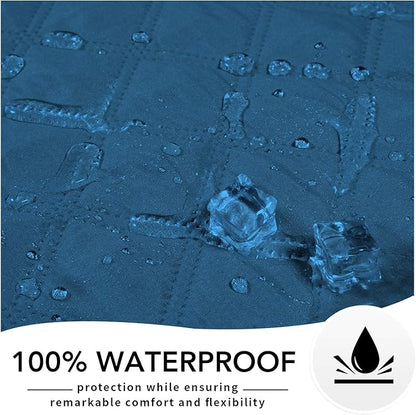 Easy-Going 100% Waterproof Dog Bed Cover, Non-Slip Pet Blanket for Furniture, Washable Couch Cover, Repleasement Sofa Cover (120X82 in,Peacock Blue)