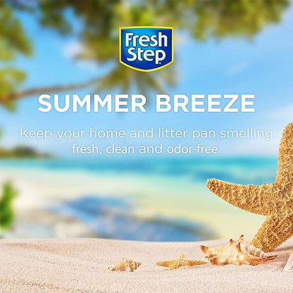 Fresh Step Cat Litter Crystals Deodorizer, Non Toxic Odor Neutralizing Crystals for Litter Boxes That Help Control Smells and Keep Home Areas Fresh, Summer Breeze Scent, 15 Ounce - 3 Pack