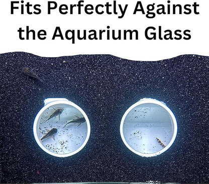 Aquarium Underground Tunnel Cave Natural Curve Two Hole | Viewing Fish & Shrimp Under Gravel Tunnel | Fish Tank Decor Decoration Hideout Perfect for Corydora Catfish, Kuhli Loach, Pleco (White)