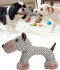 Linen Safari Companions - Linen Dog Toy, Chew-Resistant Natural Linens Squeaky Safari Animal for Small to Medium Dogs, Helps Reduce Destructive Chewing for Indoor Play and Boredom Relief (Dog)