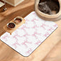 Pet Feeding Mat,Pink Bows Absorbent Dog Cat Food Mat Cute Dog Mat with Rubber Backing,Non-Slip Water Bowl Placemat,Pet Supplies 16" x 24"