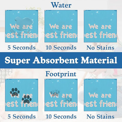 Cat Paw Pet Feeding Mat–Christmas Stocking Quick Dry Absorbent Dog Cat Food Mat, Non Slip Waterproof Bowl Placemat for Messy Eaters, Pet Accessories for Floors 16"x24"
