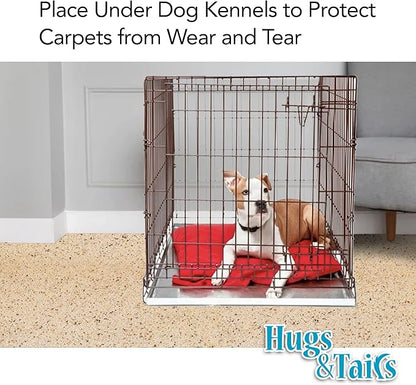 Under Pet Cage Mat for Bird Cages, Reptile Aquariums, Dog Kennels, Water-Resistant Pad for Hard Floors and Surfaces, 48 Inches x 48 Inches, Black