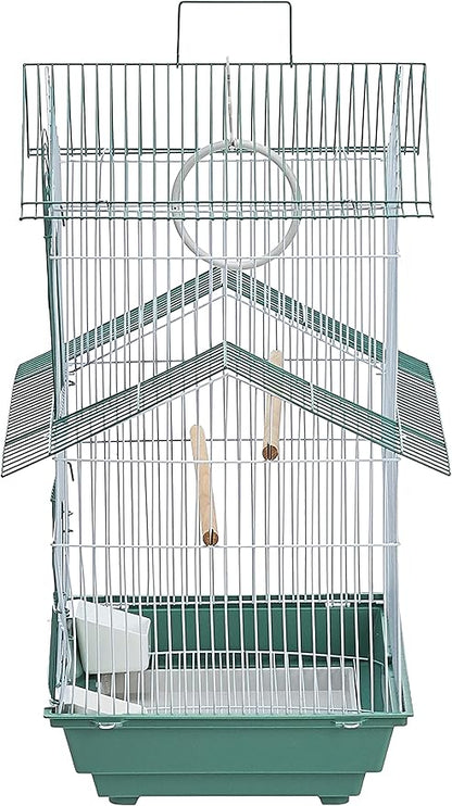 Prevue Hendryx SP1720-4 Shanghai Parakeet Cage, Green and White