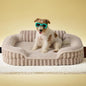 LE SURE Cute Dog Bed Medium Size Dog, Orthopedic Waterproof Medium Pet Beds with Sides, High Back Non-Slip Bottom and Egg-Crate Foam Pet Couch Sofa with Washable Removable Cover, Hazel