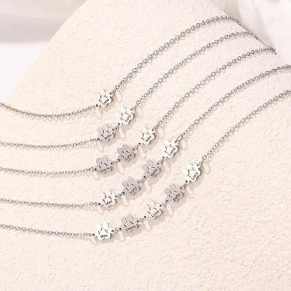 MeMeDIY Personalized Paw Print Bracelet for Women Engraved 1-5 Names Dog Cat Pet Paw Bracelet Adjustable Chain Dog Jewelry Memorial Gifts for Pet Lovers