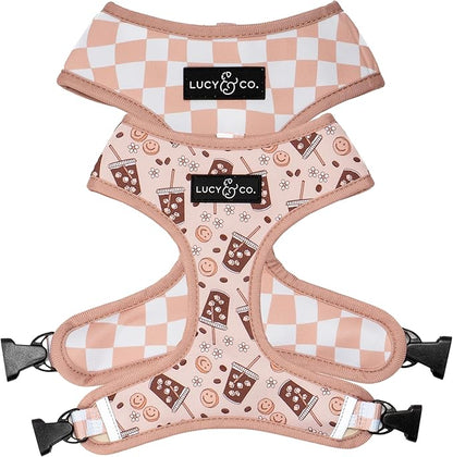 Cute Reversible Dog Harness - Best Designer Pet Harnesses for Medium Dogs - Padded Adjustable Vest for Easy Walking. (Little Lamb, L)